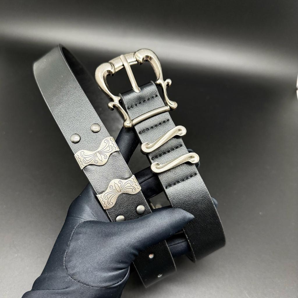 Pin Buckle Belt Couple Men's and Women's Belts Punk Retro Rivet Belts