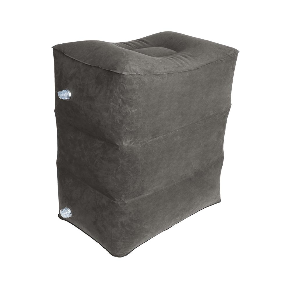 

Подушка-подставка для ног Подушка для отдыха В самолете Автомобиле Автобусе Надувная Регулируемая Высокая Дорожная Подушка для ног Поддержка ног ПВХ 3 слоя темно серый