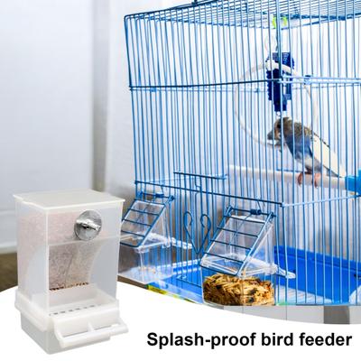 Parrot Feeder Automatic Birdcage Parrot Feeder Large Capacity Birdseed Dispenser Cage Food Container for Small And Medium Parrots