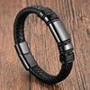 Black Leather Rope Cowhide Men's Student Leather Woven Bracelet Handmade Multilayer Leather Bracelet 2026