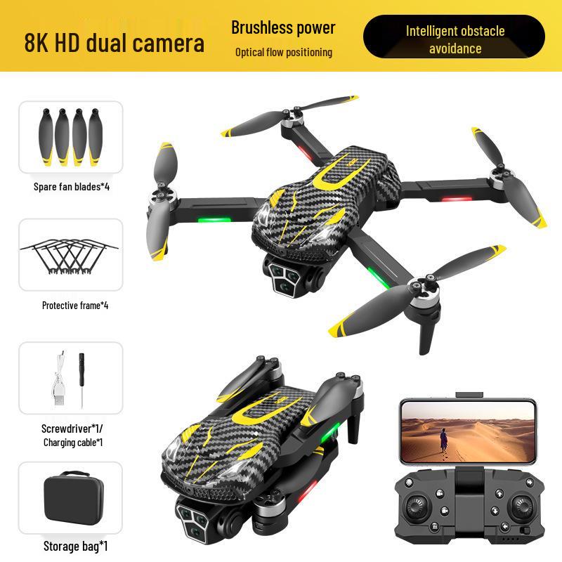 Brushless Optical Flow Positioning Drone with Intelligent Obstacle Avoidance and HD Camera, Long Battery Life, Remote Control Quadcopter.