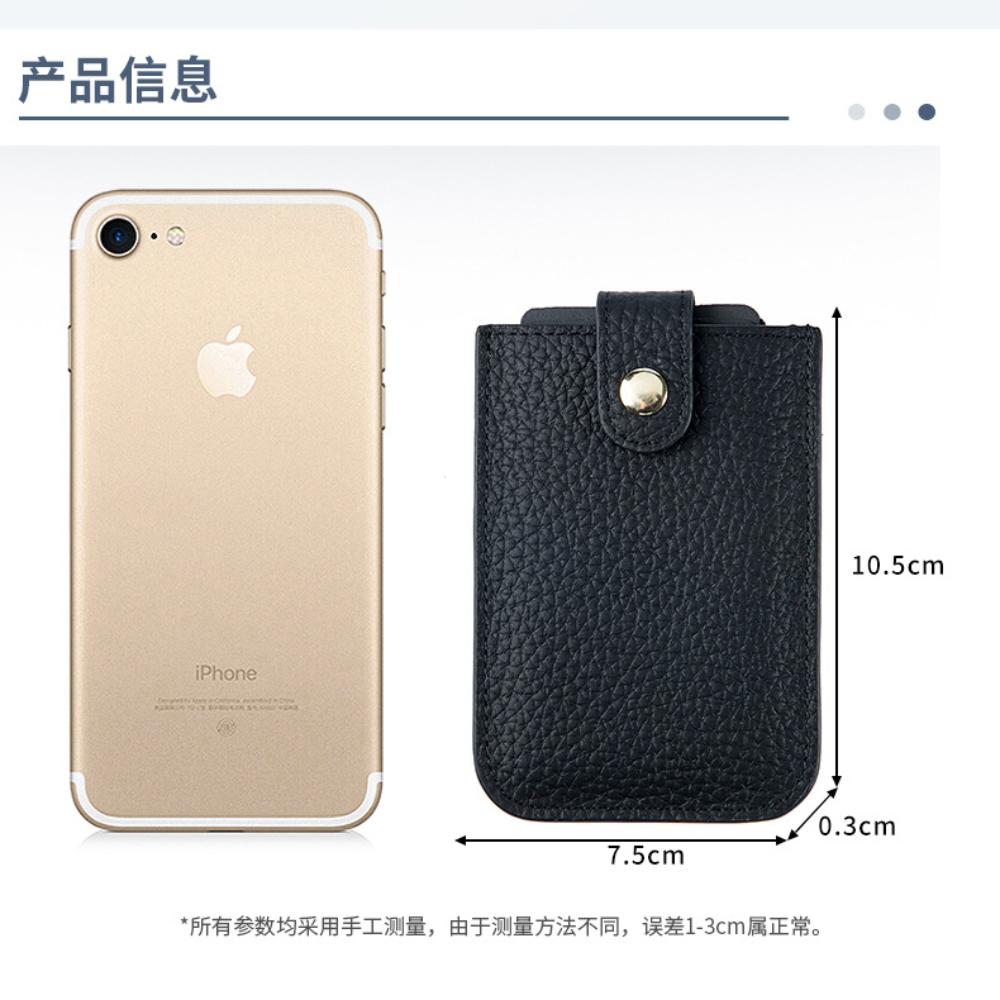Fashion Genuine Leather ID Credit Card Holder RFID Protecter Cover Solid Color Thin Pocket Wallets Case Badge Holder UNISEX