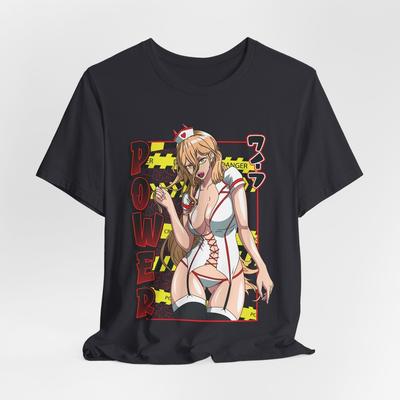Μπλουζάκι με Γραφικό Power, Unisex T-Shirt, Μπλουζάκι Anime, Casual Ρούχο, Δώρο για