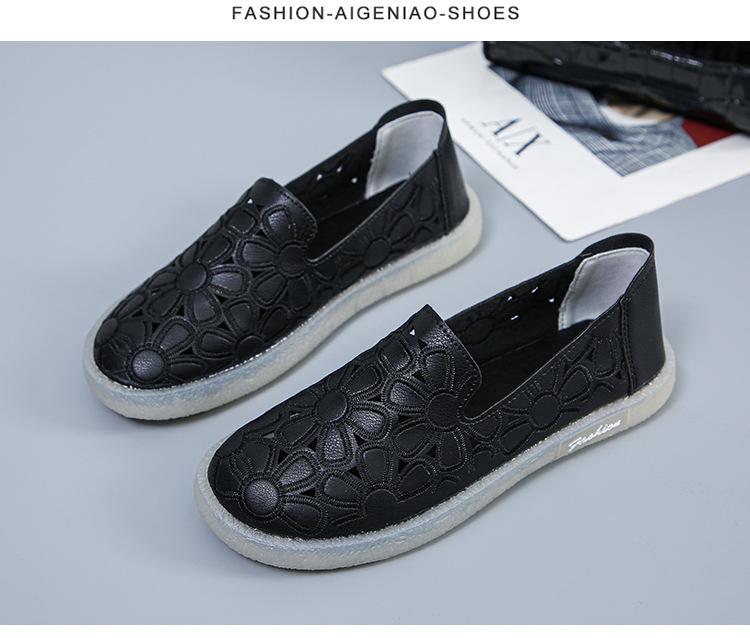 2026 New Large Size Women's Shoes Spring and Summer Version of Hollow Flat Shoes Women's Foot Soft-soled Tsutsu Shoes Woman