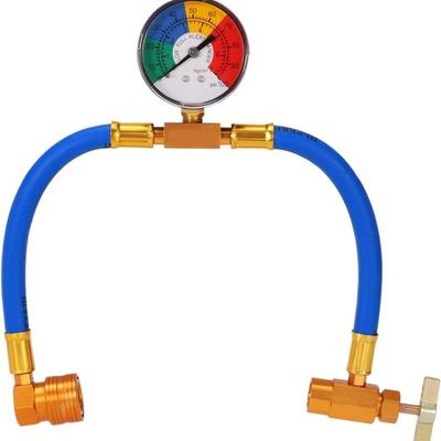 R134A Air Conditioning Refrigerant Plastic Charging Hose With Meter For Car, Car Refrigerant Filling Hose