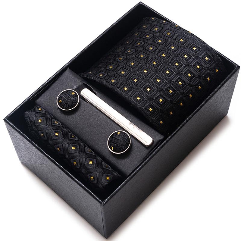 Men's Formal Business Jacquard Tie Gift Box Set