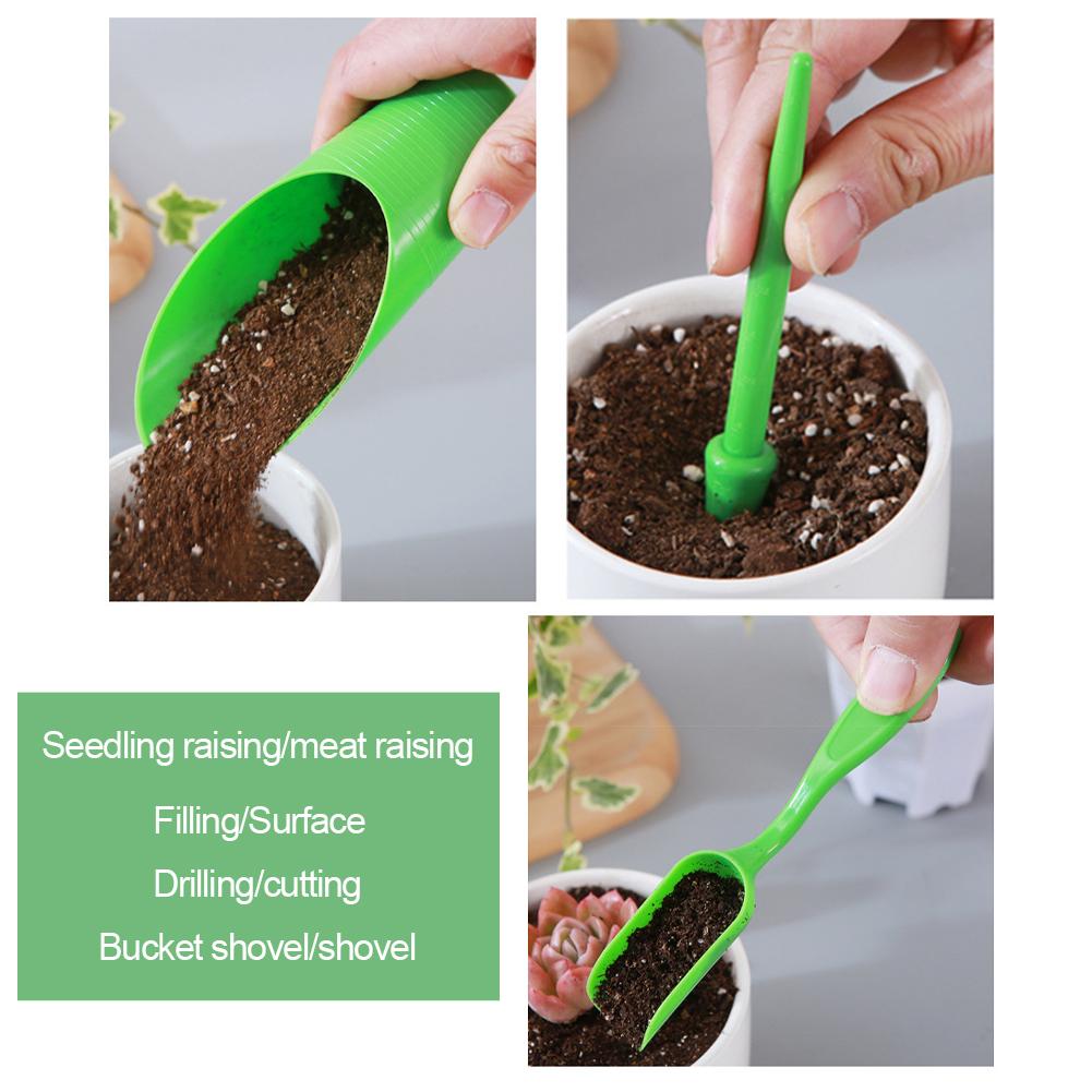 4Pcs/Set Succulent Plant Planting Material Tool Bucket Shovel Soil Shovel Flower Garden Tools Plant Pot Plastic Shovel