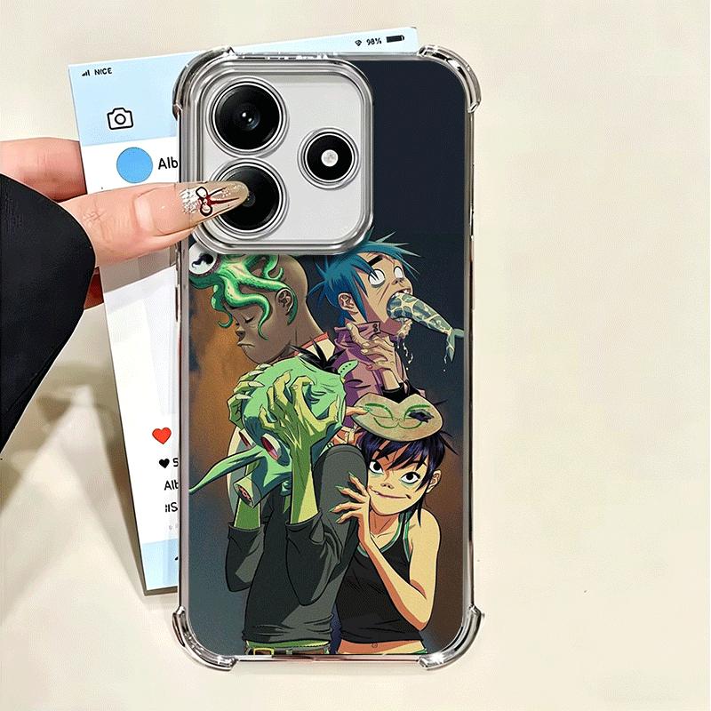 

Мягкий чехол для телефона с аниме G-Gorillaz для Xiaomi Poco X7 X8 Pro Max X6 X5 X3 F8 Ultra F7 M8 M7 M5S Redmi 15C 15A 15 14C 13C 12C 13 12 Xiaomi Poco X6