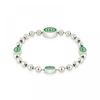 Gucci Yba701609001  701609 J8410 8414  InterlockinG G Enamel Ball Chain Silver Bracelet