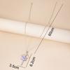 Fashion Purple Crystal Ballet Girl Pendant Necklace Ballerina Dancer Sweater Chain Necklaces For Women