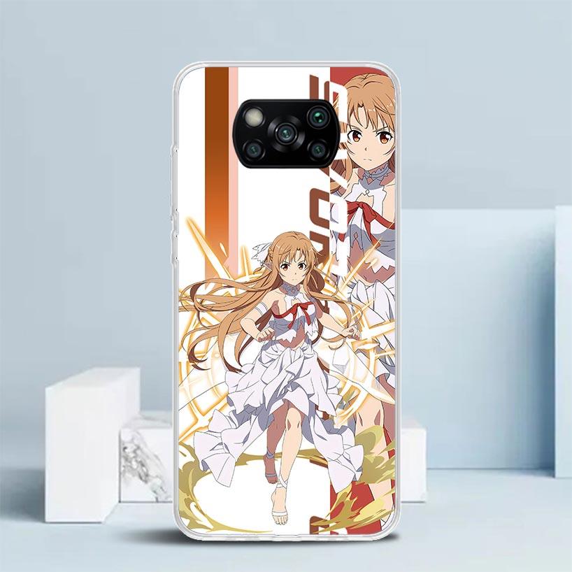 Anime Sword Art Online SAO Phone Case For Xiaomi Poco F7 Ultra X5 X6 X7 Pro M7 Redmi 15C 15 13C 13 12C 12 10C 10 10A 9 9C 9A 9T
