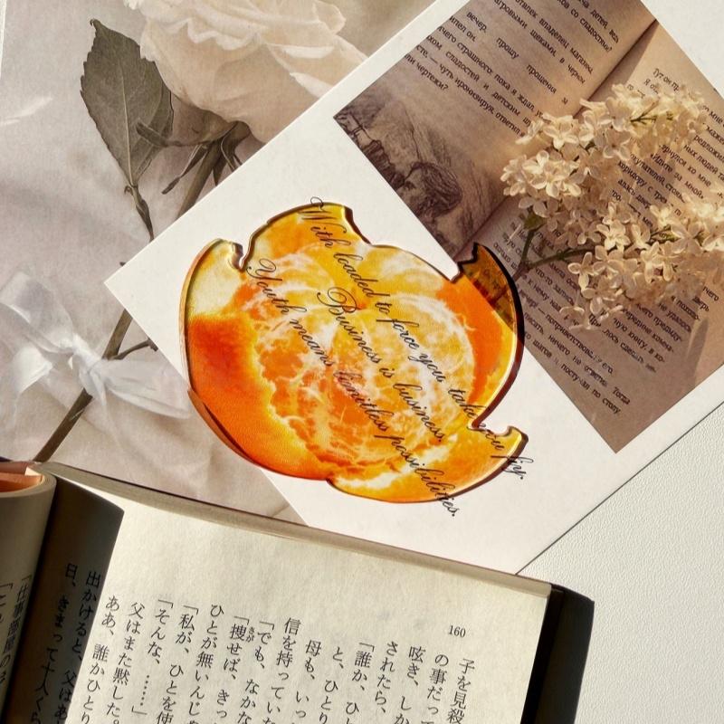 Marque-page en acrylique en forme de fruit Pomme Raisin Simulation Marque-page de lecture transparent Papeterie d'apprentissage Jouet pour enfants Cadeau