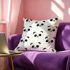 Fashionable Chibi Panda Square DoubleSided printed Pillow Case Bedroom Bedside Pillow Sofa Cushion Cover