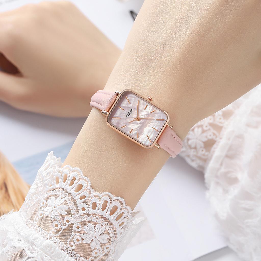 Student Korean Simple Women'S Watch Square Quartz Watch Women'S Niche Premium Belt Watch