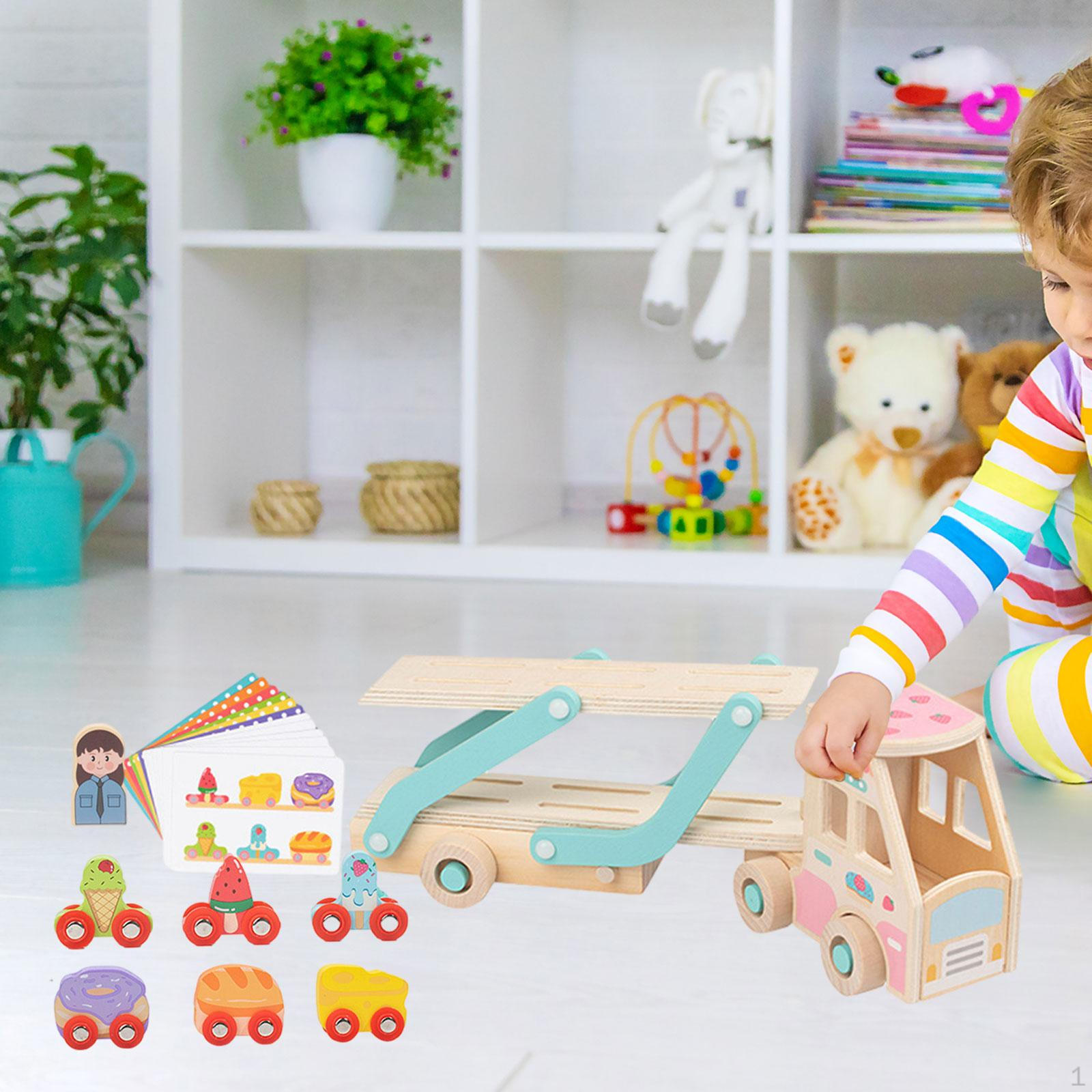 

Развивающая миниатюрная игрушка-эвакуатор из дерева для детских праздников и подарков Food