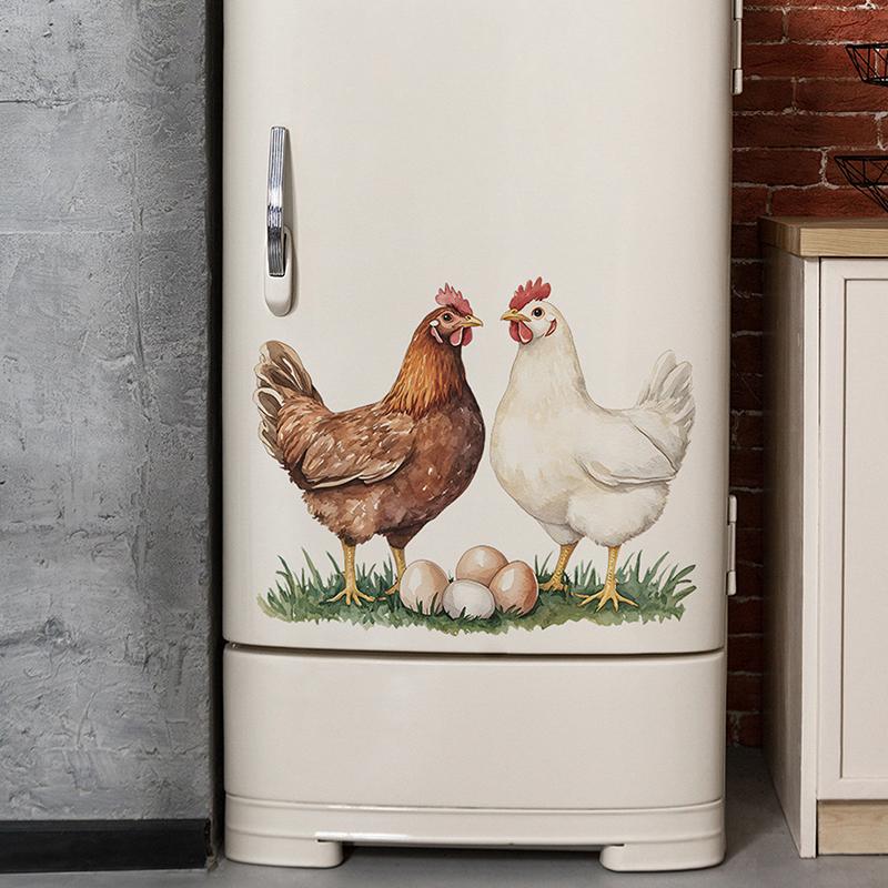 Garden Style Rooster Green Grass Bedroom Kitchen Home Background Landscaping Wall Sticker