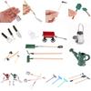 1/12 Dollhouse Miniature Simulation Hoe Farm Axe Spade Shovel Hoe Rake Watering Pot Hammer Farm Gardening Tools Accessories Set