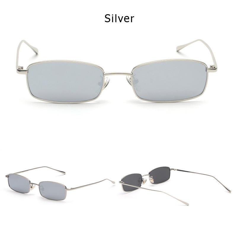 Fashion Women Men Narrow Small Square Sunglasses Retro Classic Trending Candy Color Lens Unique Eyewe
