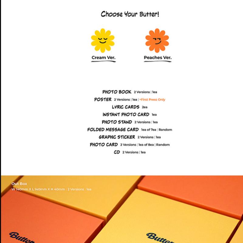 BTS Album [BUTTER] PEACHES Version - CD + Photobook + Kaarten