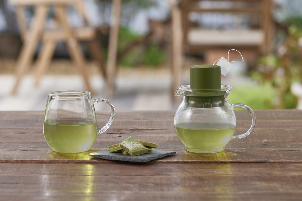 HARIO Tea Hat Olive Green Tea Bag Pot 300ml TTH-30-OG 13.1×9.6×12.9cm