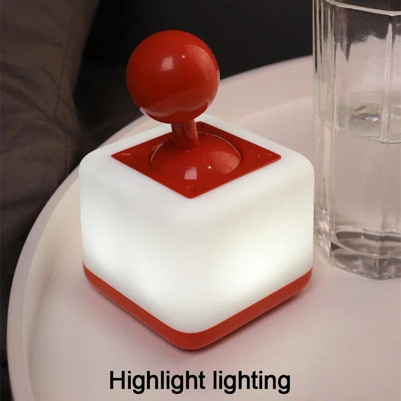 USB LED Night Light Joystick Adjustable Creative Atmosphere Light for Bedroom Bedside Office Desktop Reading Charging Desk Lamp