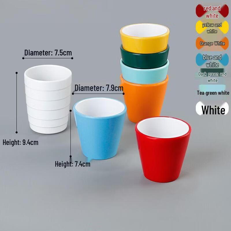 Chuzhou A5 Thickened Melamine 10-Piece Double-Color Cup Set