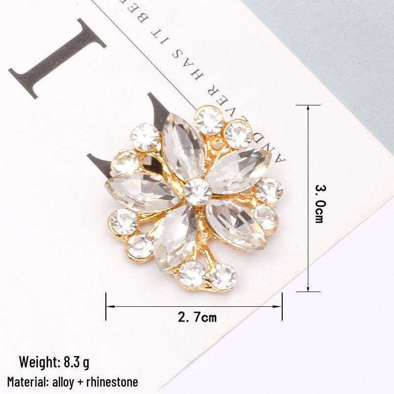 Water Drop Rhinestone Flower Leaf Alloy Fashion Bow Tie & Shoe Ornament Accessory.