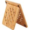 Natural Bamboo Trivet Mat Set, Kitchen Wood Hot Pads Trivet, Heat Resistant Pads for Hot Dishes/Pot/Bowl/Teapot/Hot Pot Holders, Anti-Hot Non-Slip