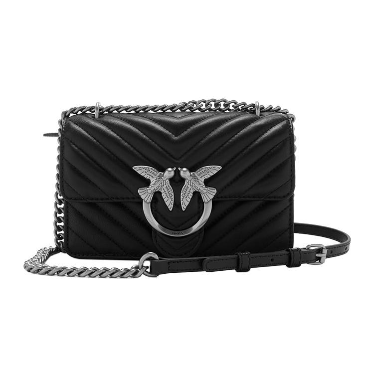 PINKO Sheepskin Shoulder Bag, Crossbody Bag Women's Black 100074-A0GK-Z99O