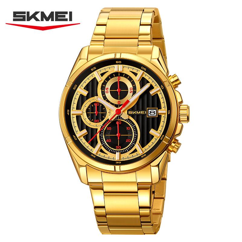 Men's Quartz Watch Multifunctional Waterproof Watch Fashion Watch Business Luminous Steel Belt Quartz Watch Men's