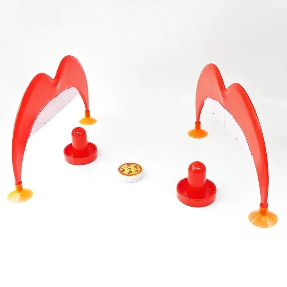 Desktop Size Ice Hockey Board Game Competitive Play Fast-Paced Pizza Hockey Game Push Action Skill-Based Ice Hockey Toy