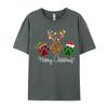 Merry Christmas Dog Paws Lights Buffalo Plaid Leopard Xmas TShirt Tops Tees Cotton Tee Short Sleeve TShirts Unisex