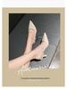 2024 Spring/Summer Stiletto Heeled Sandals: Women's Open-Back, Pointed Toe, Shallow Mouth Shoes