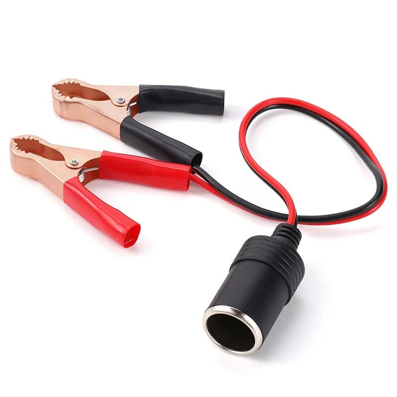 Car Battery Terminal Clip-on Cigarette Lighter Power Socket Adaptor 12v Camping xmas