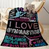Gymnastics Dreams In Colors Blankets Are Suitable for Living Rooms, Bedrooms, Camping, and Other Places, Making Them an Ideal Choice for Gifts.