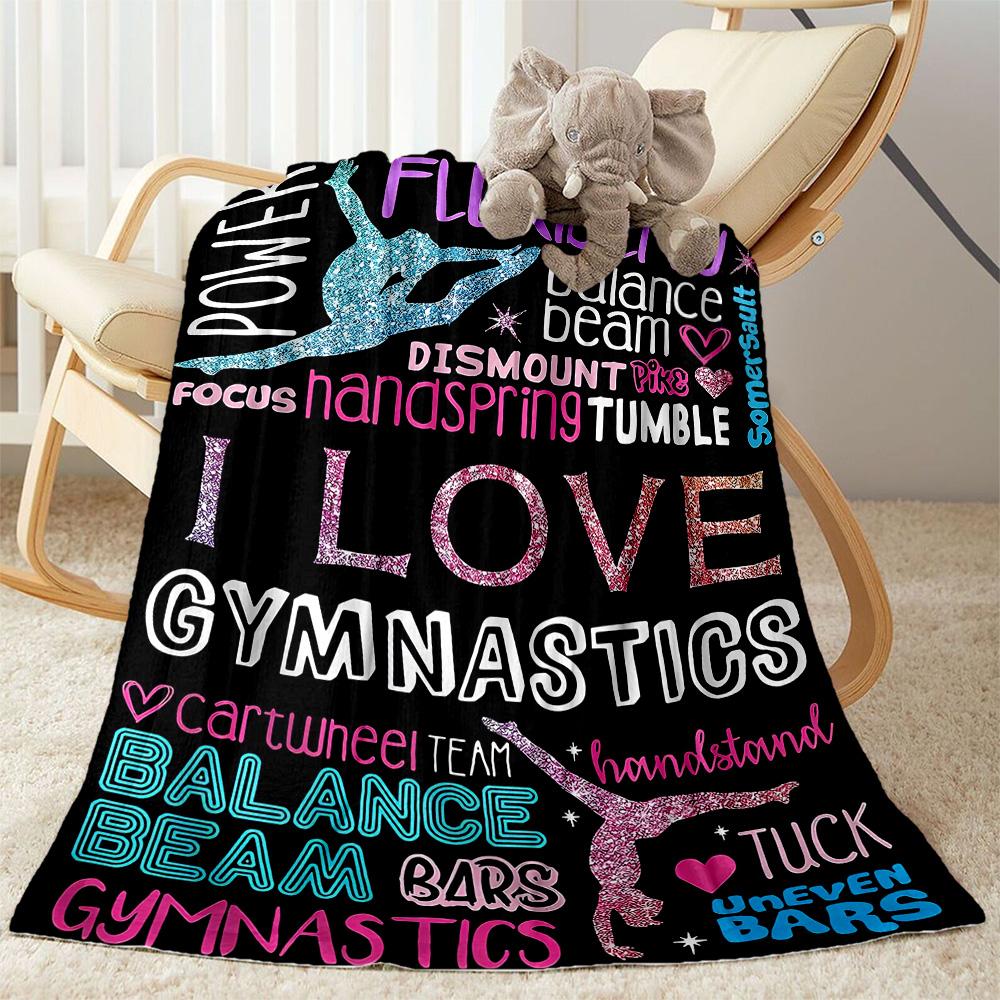 Gymnastics Dreams In Colors Blankets Are Suitable for Living Rooms, Bedrooms, Camping, and Other Places, Making Them an Ideal Choice for Gifts.