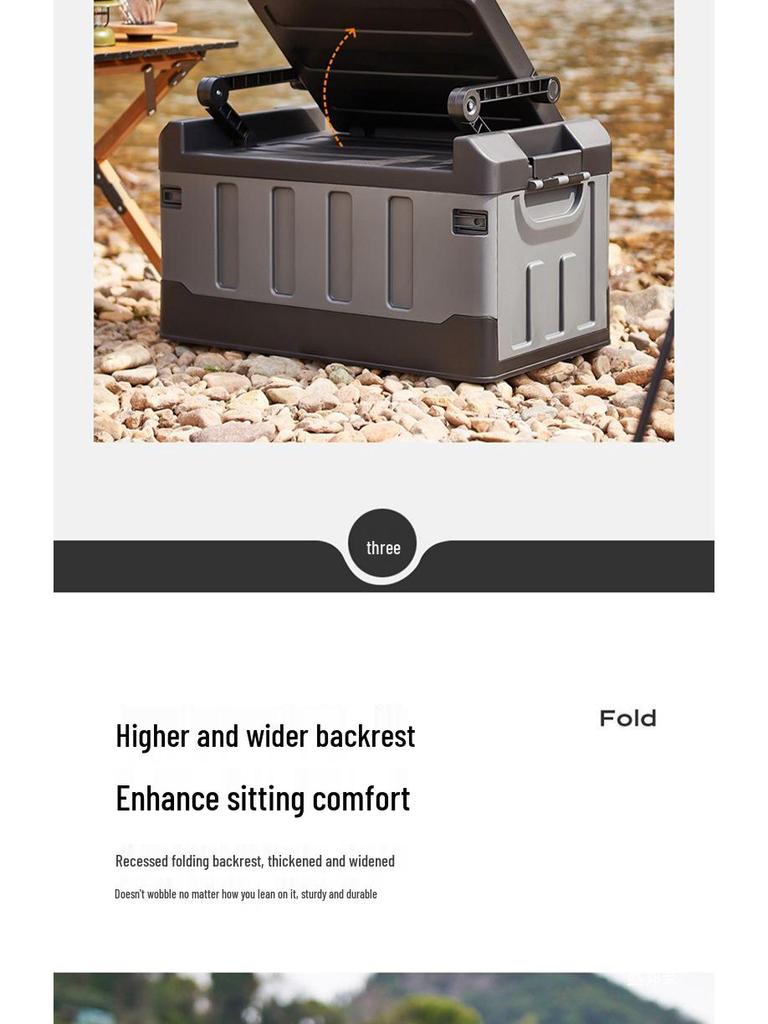 Folding Car Trunk Storage Box for Camping and Vehicle Interior Supplies