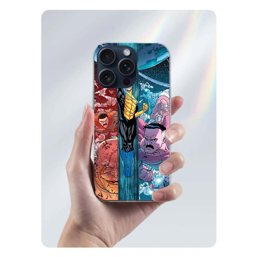 Cartoon Invincible Clear Phone Case For Iphone 17 Air 16 Pro Max 15 Pro 14 Plus 17E 16E 11 13 12 Mini Cover Cases Fundas Cell TP