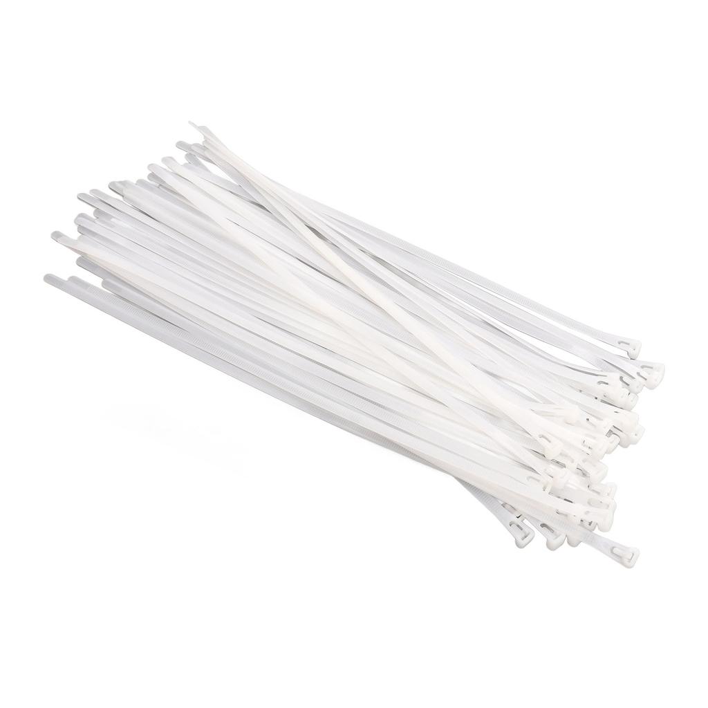 100 Stück Kabelbinder mit Reißverschluss, wiederverwendbar, verstellbar, Nylonbinder für Außenbereich, Zuhause, Werkstatt, Büro