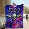 Blanket Flannel Warm Comfort Soft Avenged Sevenfold Plush Rock for Sofa Band Living Room Office Bedroom Travel