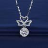 Romantic 2 Carat Swan's Kiss Moissanite Pendant Necklace