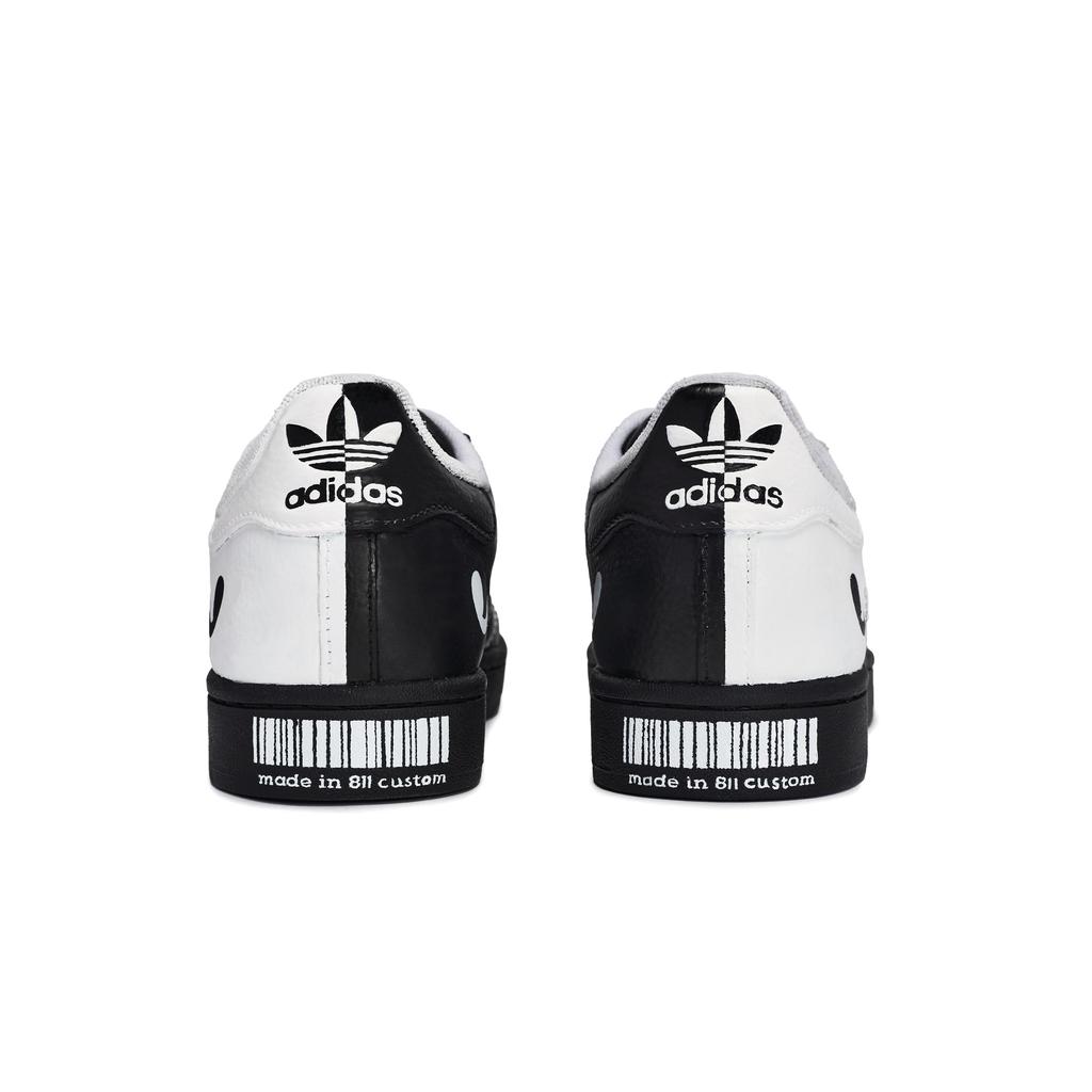 Adidas Originals Superstar 2 811 Manufacturing, Reverse Yin Yang Low top Skateboard Shoes Unisex Black White KK4473(Team80-)