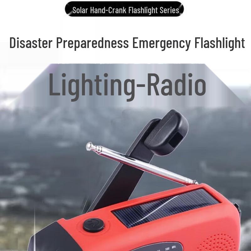 Jujingyang Handkurbel Solar Notfallradio Taschenlampe
