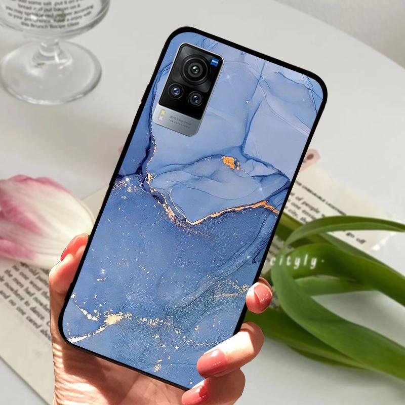 For VIVO X60 Pro 5G Case V2046 V2047A Cartoon Cute Matte Silicone TPU Soft Phone Cover For Vivo X60 X 60 Shockproof Coque Bumper