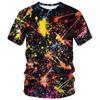 Sommer Batik T-Shirts Graffiti Farbe 3D Druck Kinderkleidung Kurzarm Mädchenkleidung Harajuku Kinder T-Shirt Jungen Oberteile