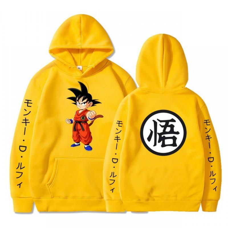 Anime Dragon Balls Hoodie Teens Men Warm Fleece Lined Sweatshirt Casual Long Sleeve Pullover
