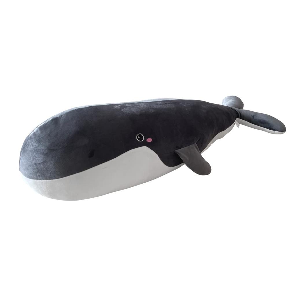 Whale Body Pillow, Whale Plush Toy, Cushion, Belly Pillow, Extra Large (Total Length 120cm), Animal, Large Size, Soft, Side Sleeping, Washable, Girl,