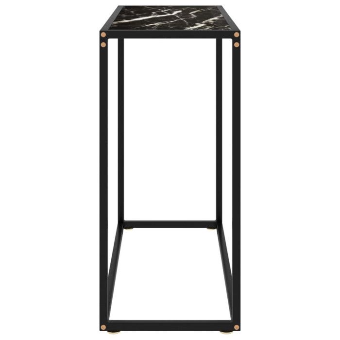 VidaXL Table console Noir 80x35x75 cm Verre trempé 322810