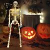 Halloween Decorations Outdoor 36 Inches LED Light Up Skeleton, 3FT Life Size Full Body Indoor Party Decor Posable Plastic Human Bones with Movable