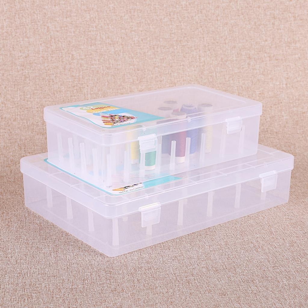 Clear Plastic Spool Art Compartment Convenient Bobbin